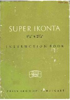 Zeiss Ikon Super Ikonta 2 manual. Camera Instructions.